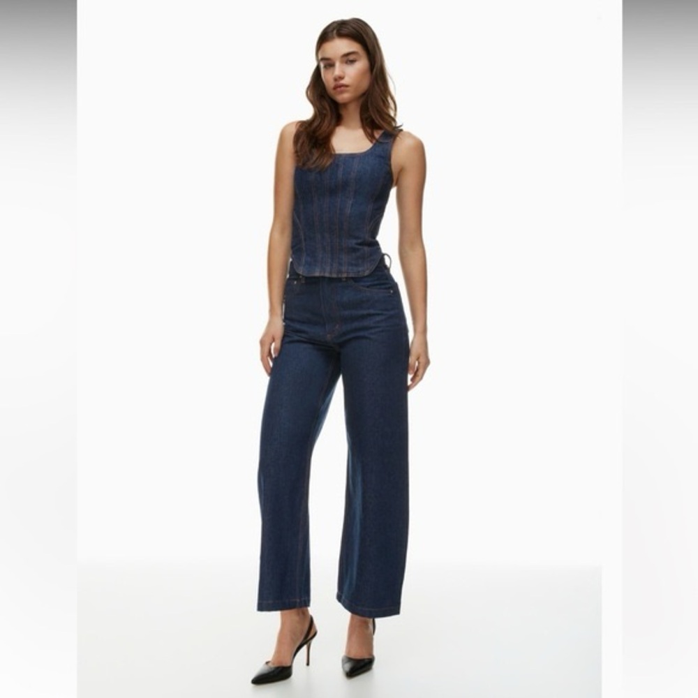 Aritzia Denim Forum The Zoe Super Hi-Rise Baggy Blue Size 27
